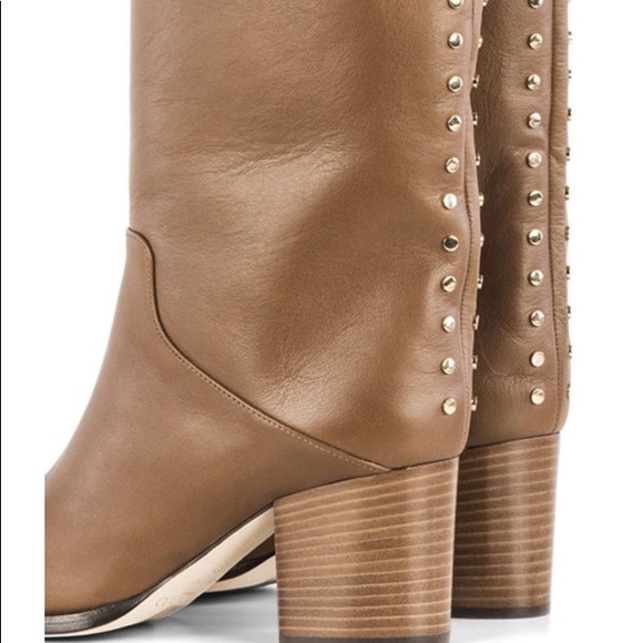 Jimmy Choo Monroe Studded 65mm Mid Calf Boot 35.5 - Picture 2 of 4